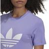 Adidas Originals Trefoil Tee American Vintage Dopamine Logo Print Crew Neck Sports Fitted Short Sleeve T-Shirt Women Tops Purple GN2905