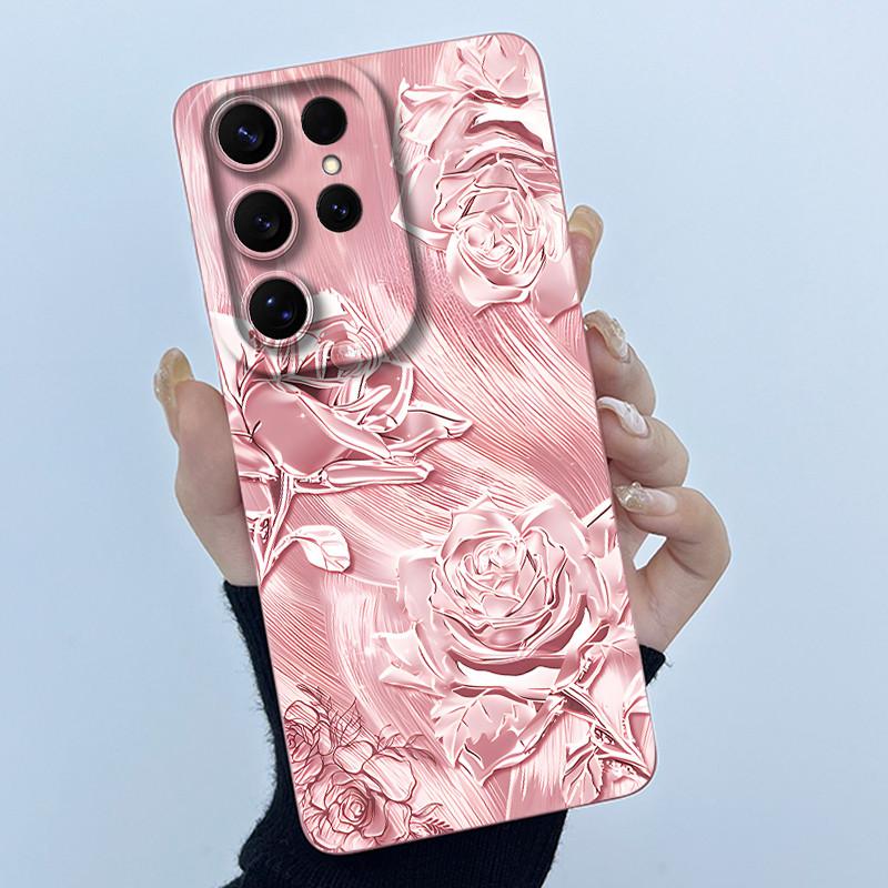 For Samsung Galaxy S26 Ultra Case Samsung Galaxy S26 Plus S26 Ultra Cover Bumper Oil Painting Flower Shockproof Silicone Cases