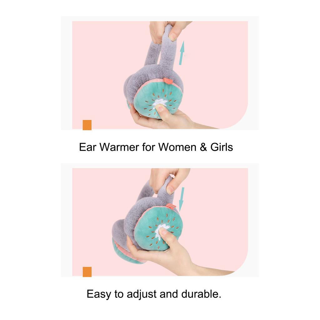 Ear Warmer Wome Cute Earmuffs Winter Accessory Outdoor Earmuffs Adjustable Cold Weather Ear Muff Lined Trim Knits Ear Warmers
