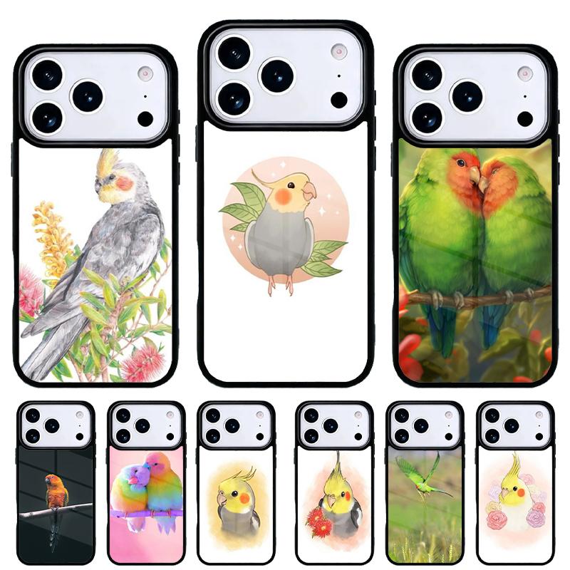 Parrot Bird Phone Case for iPhone 17 Air 16e 15 14 13 Pro Max Back Cover for 12 11 Pro Coque