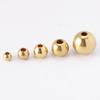 50pcs 3-8mm Original Brass Spacer Loose Beads Ball Beads for Charms Bracelets Necklace Jewelry Making Components DIY Wholesale