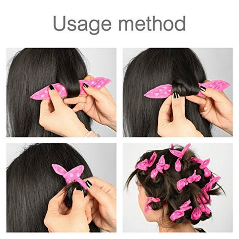 1Pc New Polka Dot Hair Curl Pear Flower Head Curl Creative Sponge Dry Hair Sleep Curling Iron Lazy Magic Curler