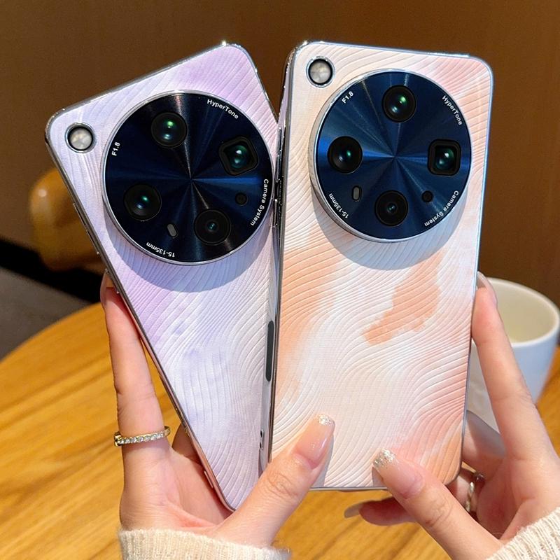 Für OPPO Find X8S X8S Plus Galvanisiert Aquarell Brillante Textur Fallresistent Fingerabdruck Handyhülle