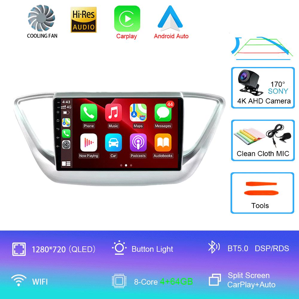 Android 14 Car Radio For Hyundai Solaris 2 2017 - 2020 Multimedia Video Player Navigation Stereo No 2din 2 Din Dvd
