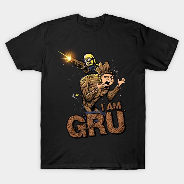 

Men Black Print T-shirt I Am Gru No-Cut Transfer Paper Print Cotton Tshirt 3XL чёрный