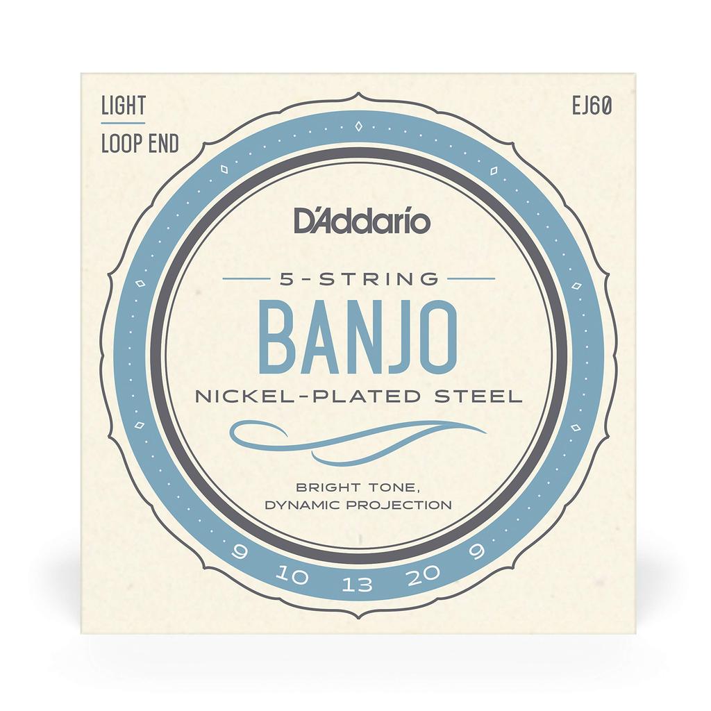 Banjo String Nickel Light 5 String EJ60 D'Addario .009-.020 []