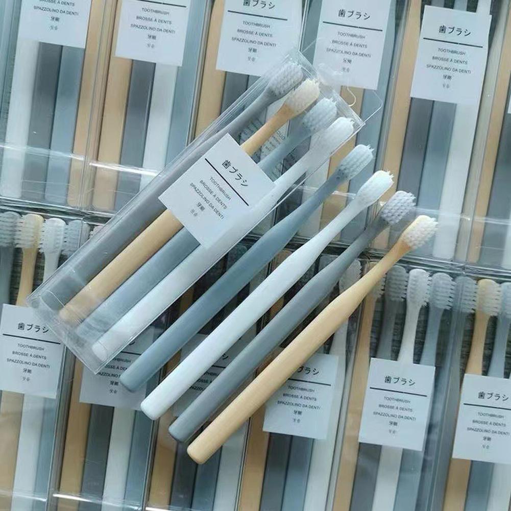 1SET Multi-Color Soft Bristle Toothbrush Portable Oral Cleaning Household Cleaning Toothbrush Multi-function