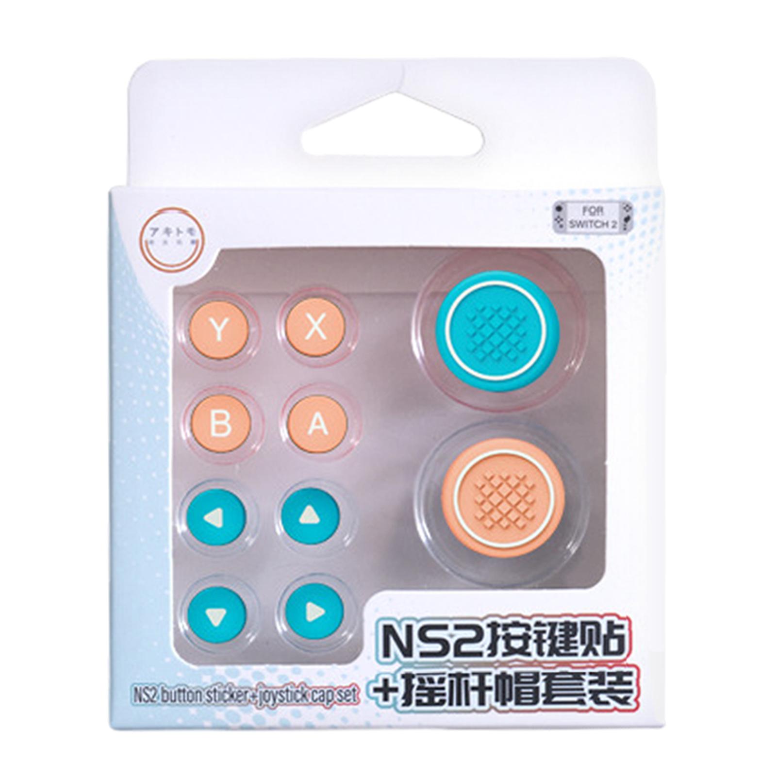 

10 Colors Joystick Cap For Switch 2 Silicone Button Covers Thumb Grip Set Easy To Install Anti-Slip Comfort Grip Enhancer
