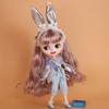Outfits For ICY DBS Blyth Doll Rock Bunny Idol Dress With Glasses Fashion Suit 1/6 BJD Ob24 Cosplay Anime Girl