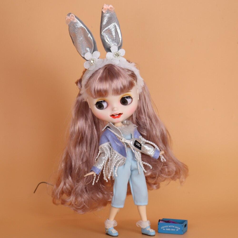 Outfits For ICY DBS Blyth Doll Rock Bunny Idol Dress With Glasses Fashion Suit 1/6 BJD Ob24 Cosplay Anime Girl