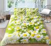 3D Printing Household Bedding Set Chrysanthemum Printing Pillowcase and Quilt Cover 2/3 Pieces of Plant Microfiber Comfortable Household Bedding