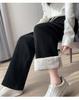 Chenille Lambswool High Waist Wide Leg Pants Women - Autumn/Winter Slimming Warm Straight Leg Pants