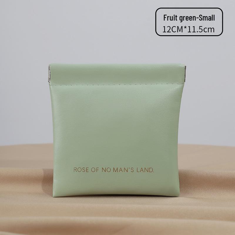 Clamshell Mini PU Earphone Case & Coin Purse - Candy Color Lipstick Storage Pouch