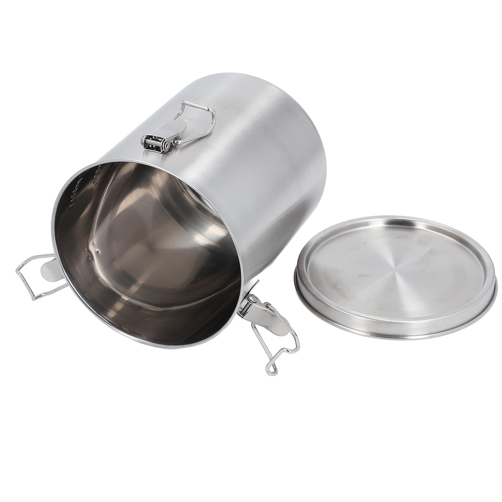 Airtight Pet Food Storage Container Stainless Steel Versatile Leakage Proof Cat Dog Food Holder Bin for Home Kitchen