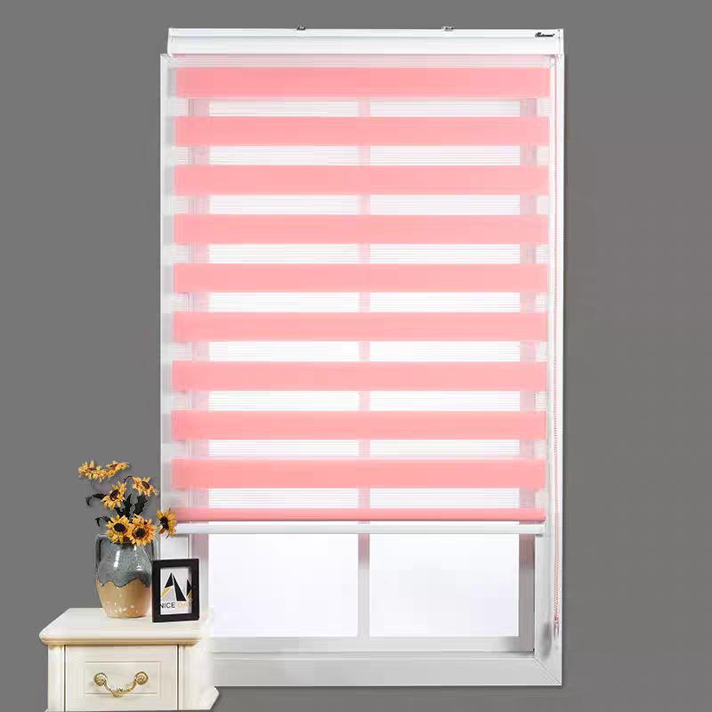 Versatile Solid Color Zebra Blinds: Heat-Insulating, Sheer Curtains, Venetian & Roller Options