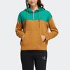 Adidas Neo W Util Hoodie Color Block Design Brand Logo Print Drawstring Hooded Long Sleeve American Sweatshirt Women hoodies Light-Brown HN2344