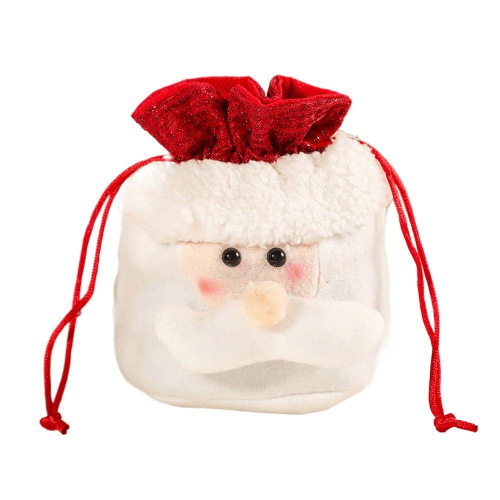 Săculeț cu șnur imprimat cu Moș Crăciun Decor de petrecere Săculeț Fructul Păcii Sac de cadouri de Crăciun Sac de bomboane Geantă de mână