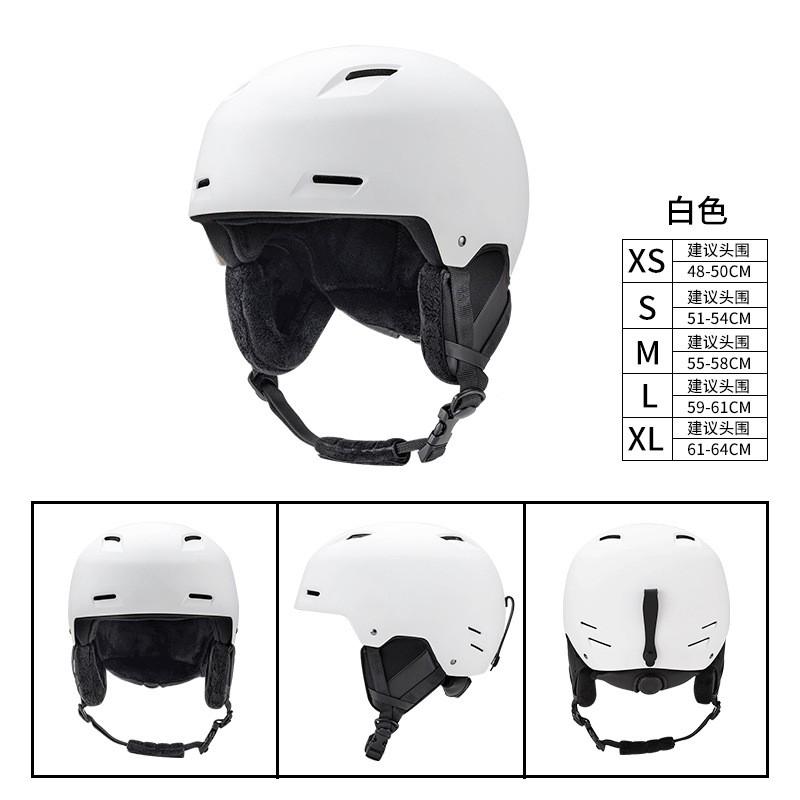 Unisex Adult Ski Helmet With Goggles Strap Windproof Safety Half Winter Snow Sports