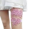 European & American Bridal Chiffon Flower Rhinestone Garter