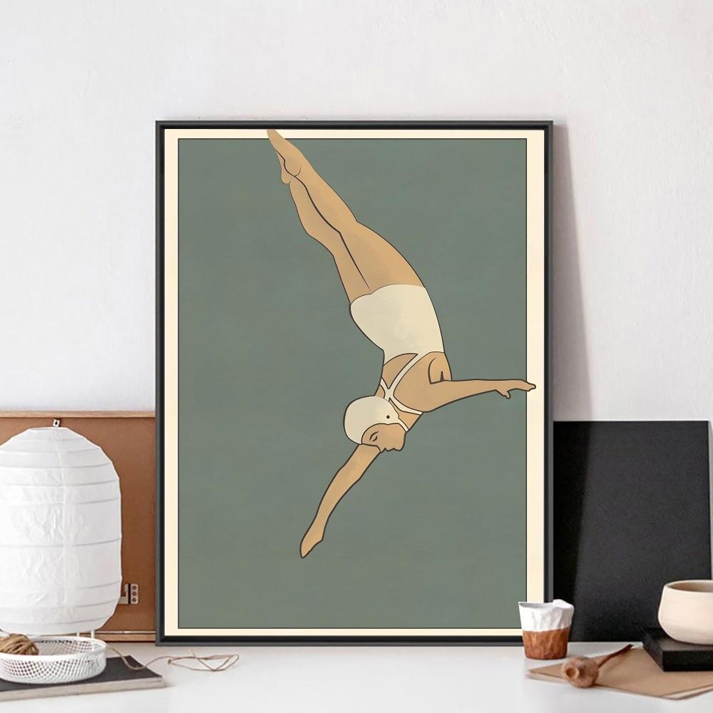 Maritime Surfing Beach Posters Wall Art Canvas Prints Painting Home Decorative Vintage Art Poster Livingroom Bedroom Decoraton