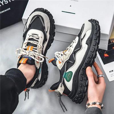 Autumn New Men's Sneakers Trendy Platform Shoes Comfortable Lace-up Running Shoes Outdoor Non-slip Men's Shoes Tenis Masculino
