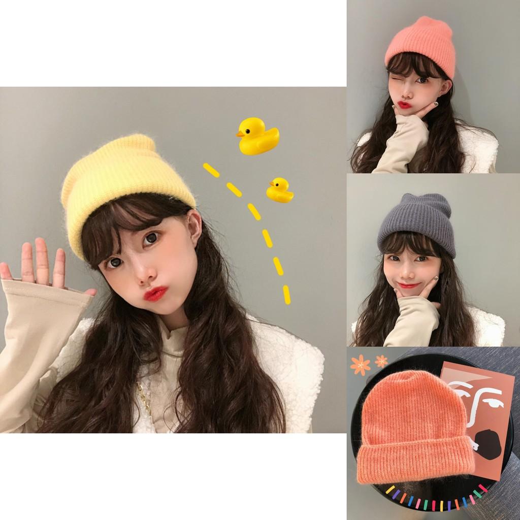 Cute And Stylish Women's Rabbit Hair Knit Hat For Cold Seasons