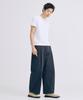 TAKEASY One-Pleat Barrel Fit Cotton Pants (Navy)