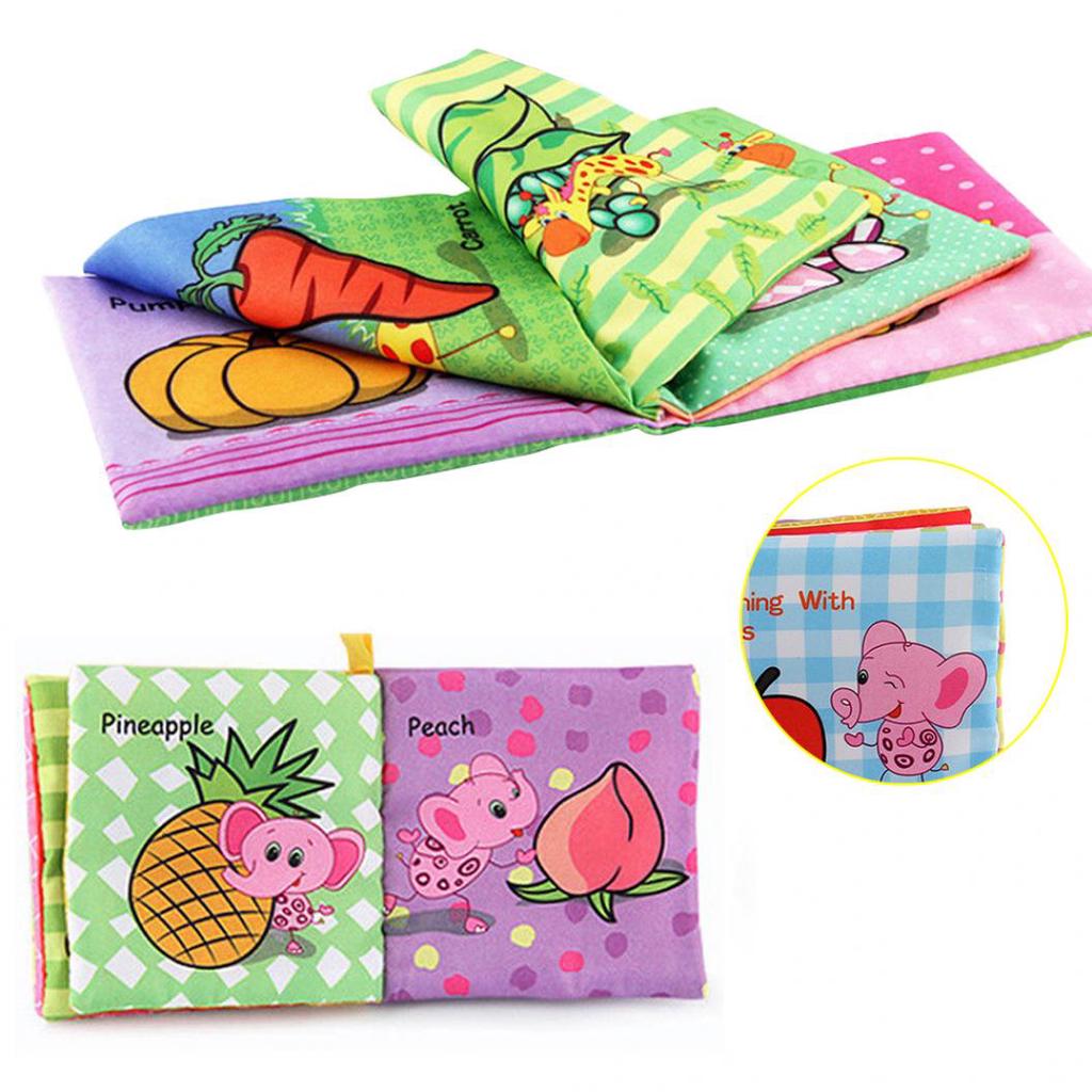 Baby Sound Fabric Cloth Books Intelligence Development Learning Educational Toys