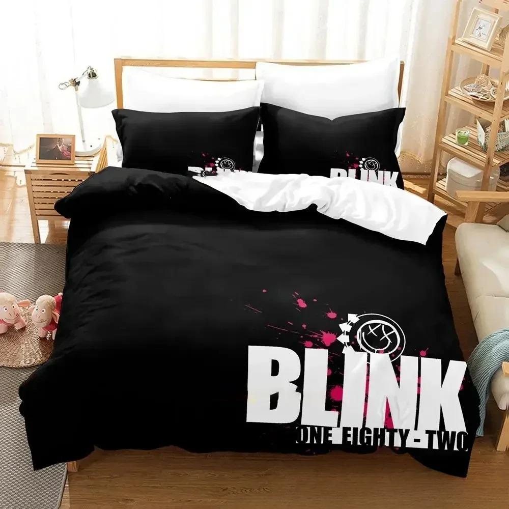 3D Printed Music Band B-Blink-182 Bedding Set Boys Girls Twin Queen King Size Duvet Cover Pillowcase Bed boys Adult Home Textile