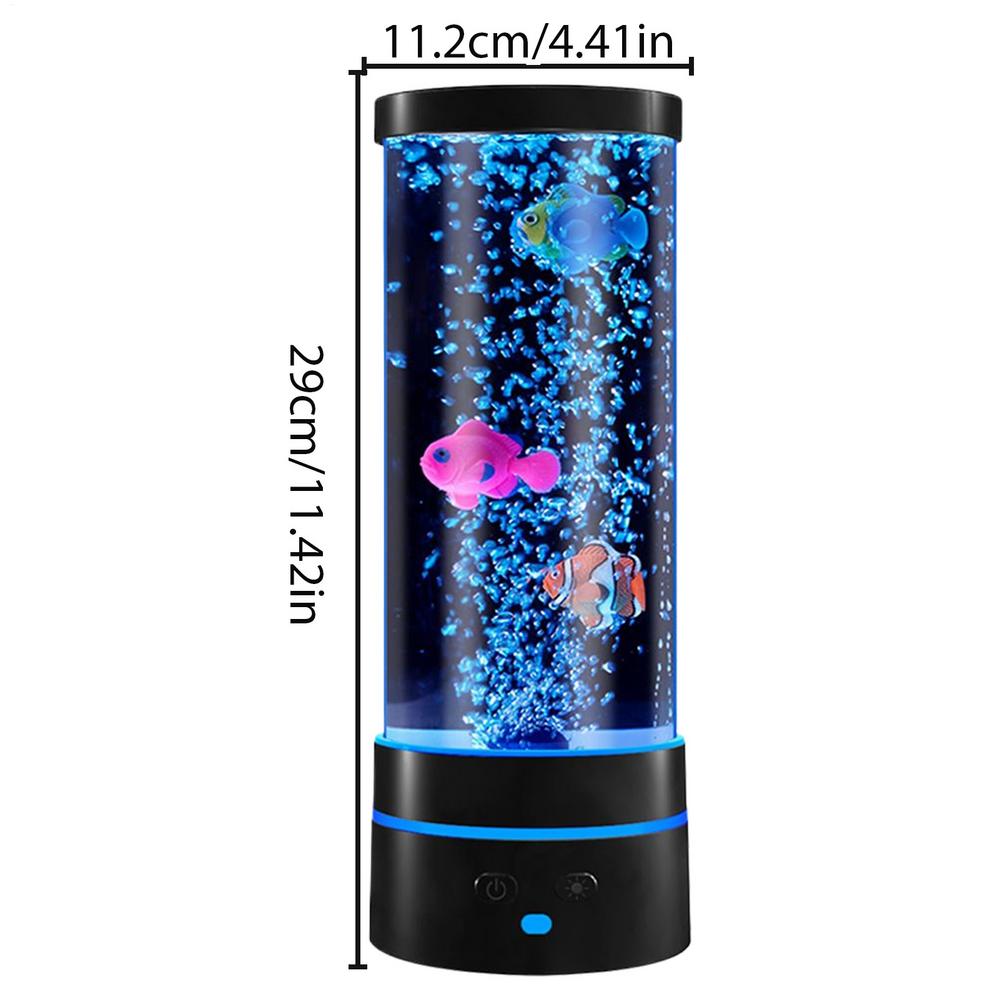 LED Fish Lamp Ambient Night Light Remote Control 17 Color Changing Decorative Lights Fish Tank Kids Gift For Bedroom Desktop
