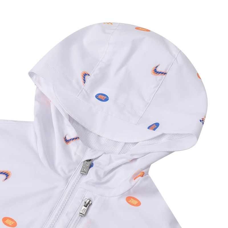 Nike Seaweed Series Simple Hooded Comfortable Long Sleeve Kids Jackets Blue HQ7954-410