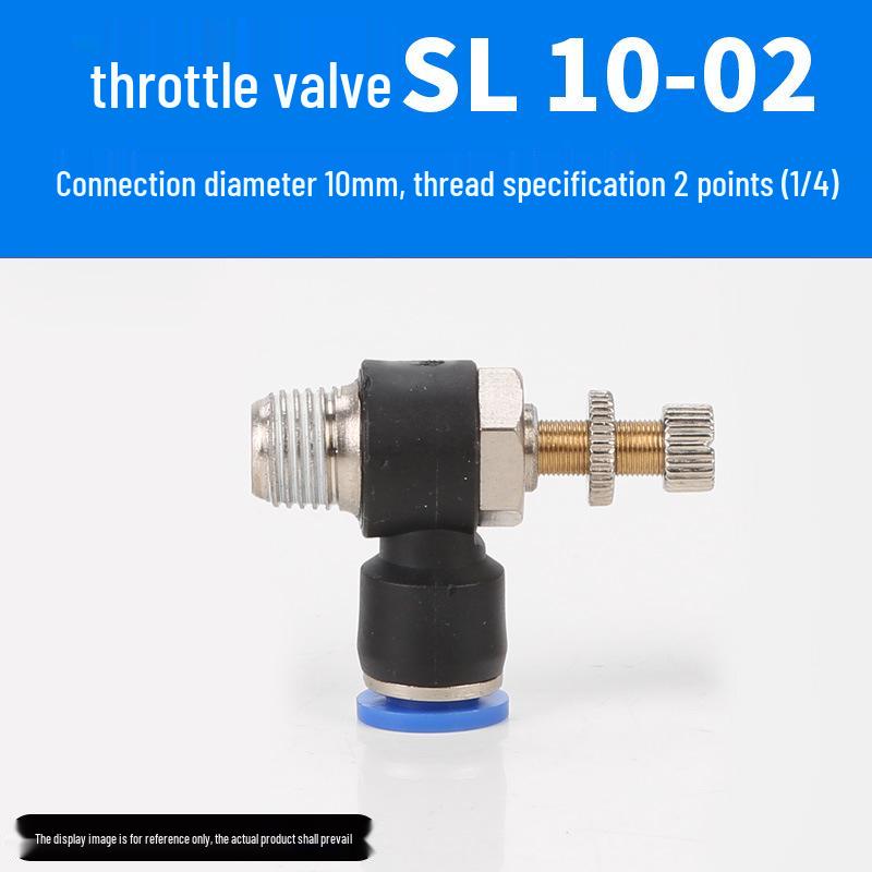 Trachea Connector PC8-02 Male Thread Quick Elbow Insert Pneumatic Throttle Valve