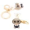 2pcs Keychain Pendants Cute Bunny Shape Rhinestone Ornaments Accessories for Keychains Bag Decoration Gift