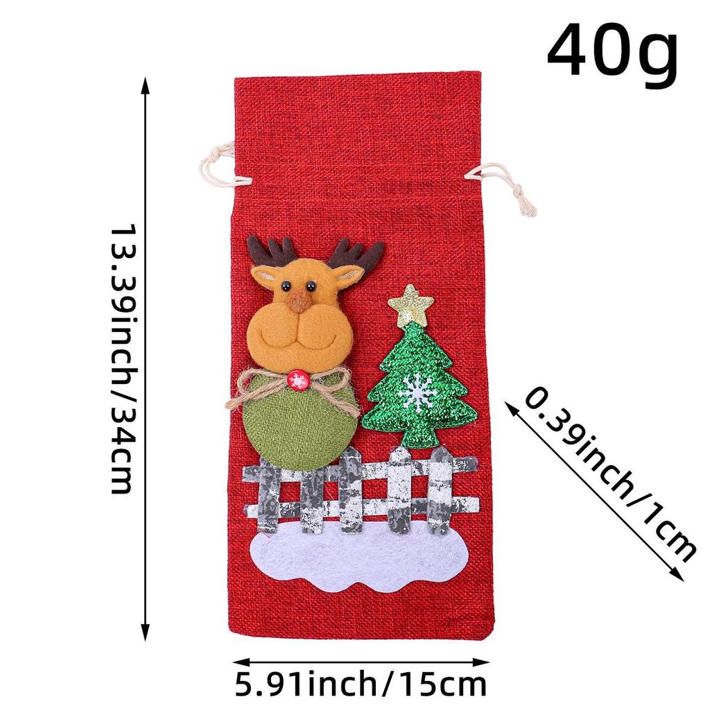 Festive Santa Claus Wine Bottle Cover & Christmas Party Decorations