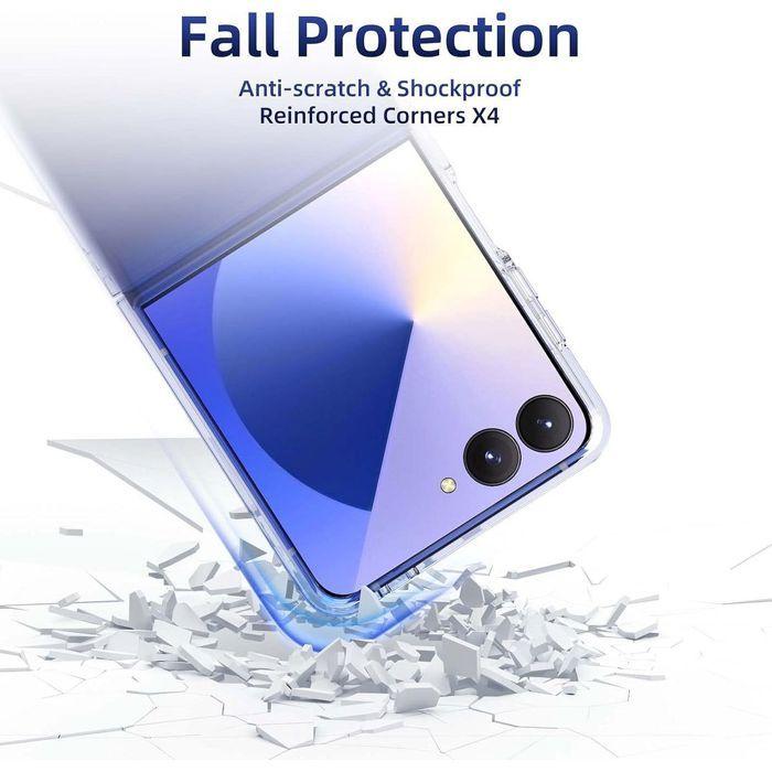 Case for Samsung Galaxy Z Flip 8, Shockproof Scratch-Resistant Ultra Rigid Transparent Protection