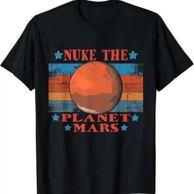 Vintage Nuke Mars Funny Occupy Retro Science Fiction T Shirt