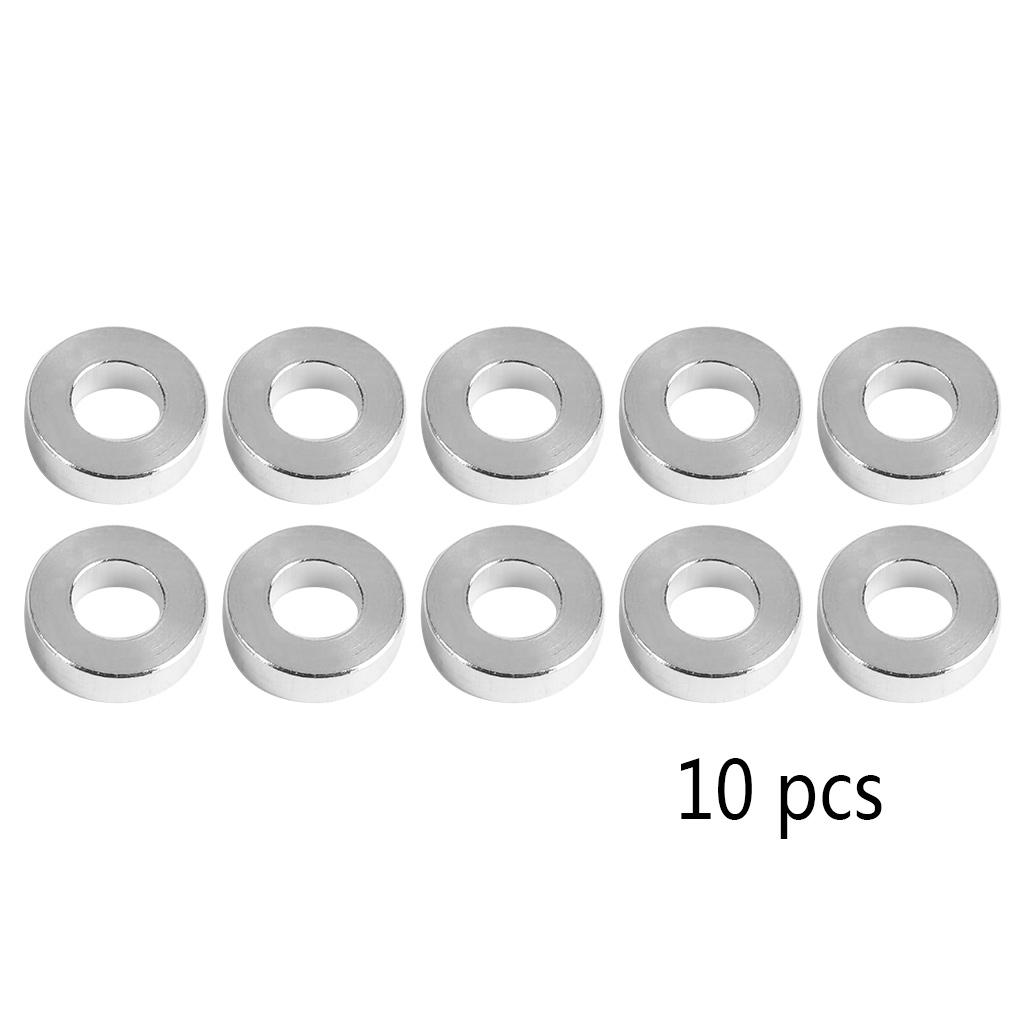 10 Pieces DIY Model Silver Metal Aluminum Flat Washer Spacer Gasket for 3D Printer Hardware Parts (3mm/0.1inch)