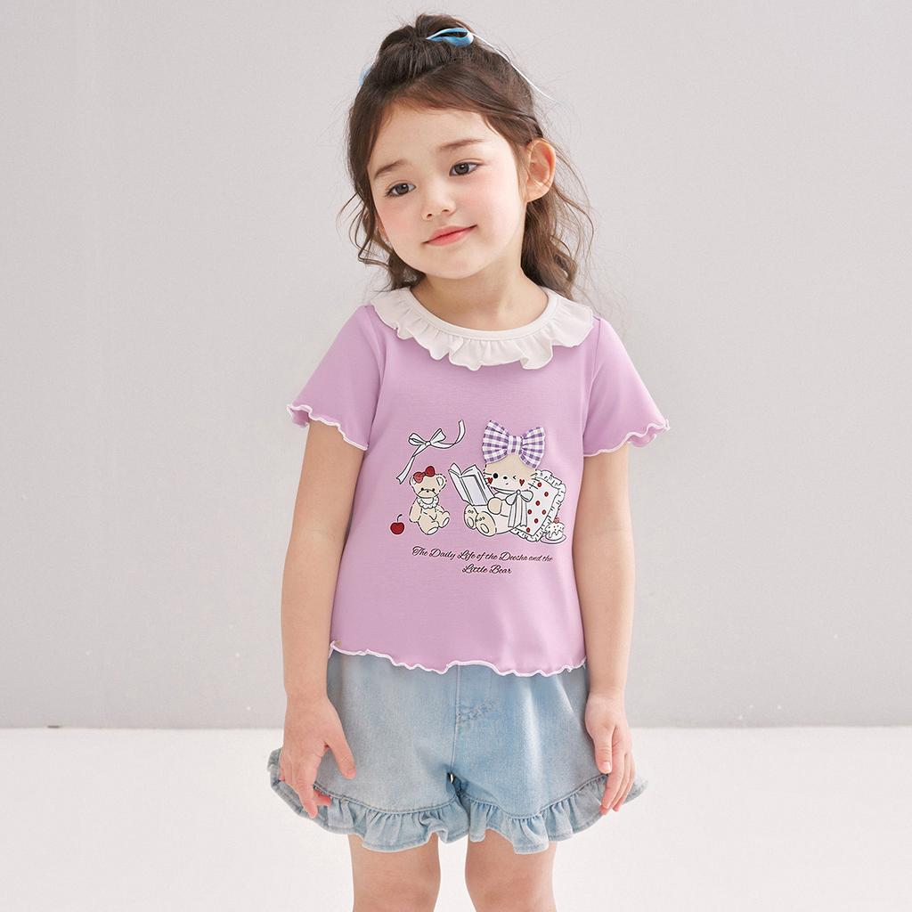 Girls' T-shirt Short Sleeve Summer Dress