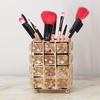 Fashion Ladies Makeup Brush Holder Cosmetic Eyebrow Pencil Storage Box Pencil Vase Desktop Decor