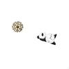 Rustic Scenic Wrought Iron Panda Wall Sculpture Art Decorations Modern Cute 3D Hanging Pendants