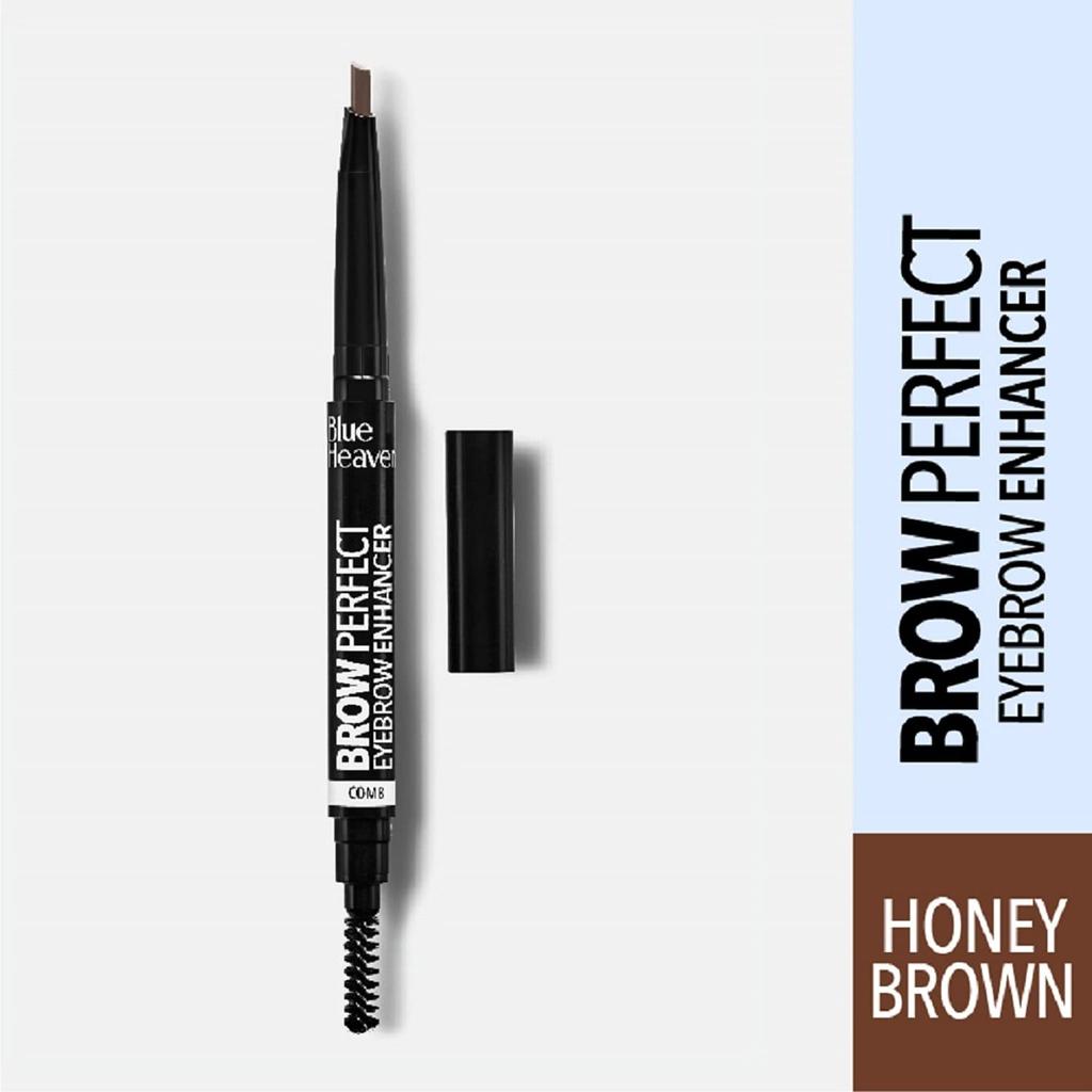Blue Heaven Brow Perfect Eyebrow Enhancer Pencil & Styler, Honey Brown, 0.30gm