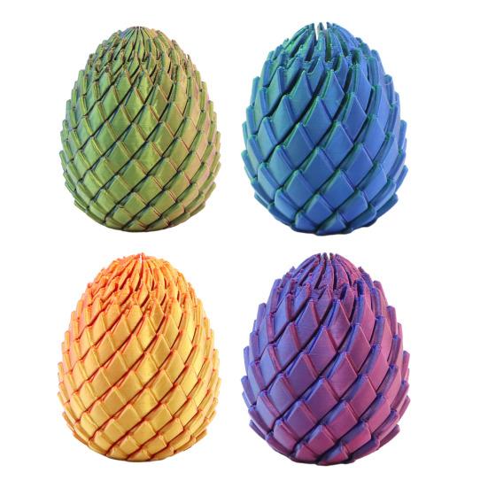 Twist Fidget Egg 3D Printed Spiral Fidget Dragon Egg Smooth Rotating Stress Relief Desk Toy Unique Easter Basket Stuffers for Adults Relaxation