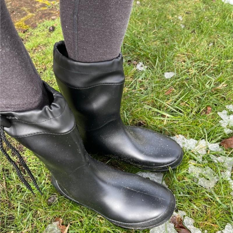 Fashion Crestar Women's Mid Calf Rain Boots Outdoor Ultra Lightweight Portable Waterproof Garden Shoes Fashion Non-slip Gardening Boots