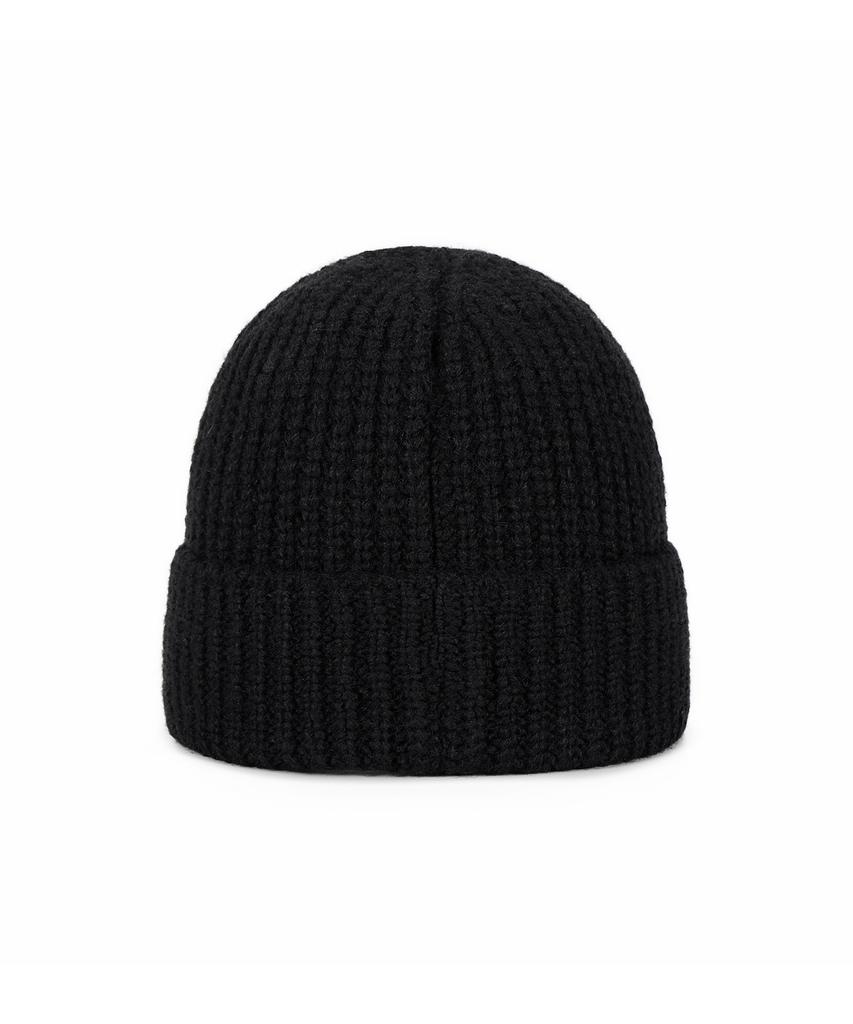 Bajal Va Curved Oval Metal Washed Beanie Black