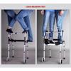 3-in-1-Gehgestell aus Aluminiumlegierung, höhenverstellbar, faltbar, Gehhalter für ältere Menschen, Toilettenstütze, Duschstuhl