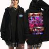 Anime Hazbin Hotel Eyes Zipper Hoodie Man Woman Harajuku Long Sleeve Pullover Tops