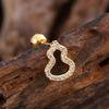 10Pcs/Set 20G Gold Cartilage Earring CZ Tragus Earring Bear Spider Design Helix Stud Rings Conch Ear 316L Steel Piercing Jewelry