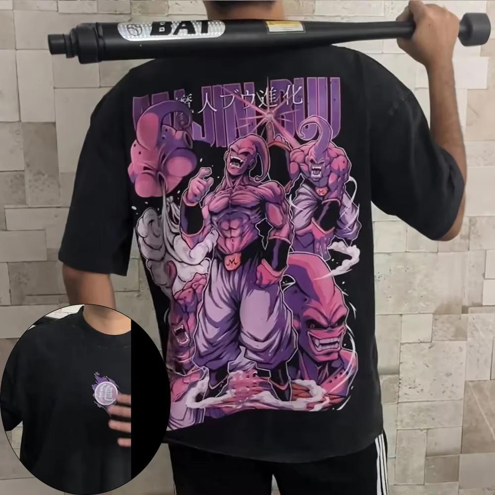 25 Summer American Dragon Ball Japanese Anime Majin Buu Printed Men's and Women's T-Shirts Cotton Harajuku Short Sleeves