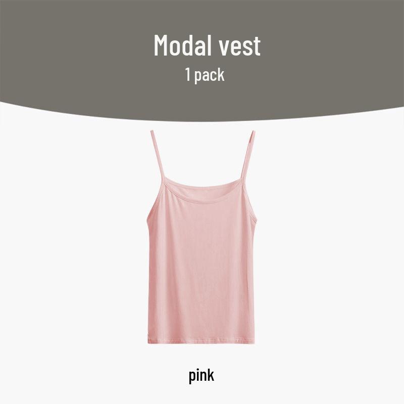 

Женская модальная майка Yalu - Модная, универсальная облегающая базовая майка белого цвета для лета. XXL розовый