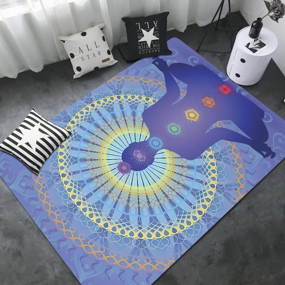 Rainbow 7 Chakra Mandala Bohemia Yoga Door Mat Washable Non-Slip Living Room Sofa Chairs Area Mat Kitchen Welcome Doormat